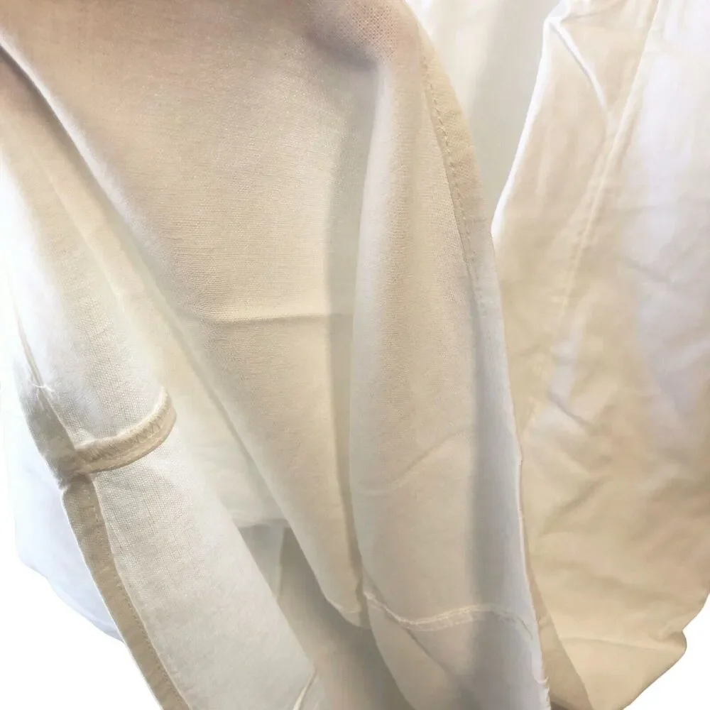 NEW Universal Thread Linen Rayon Cross Back Maxi Dress Summer Smocked White Sz S